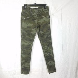 Tinseltown army camo skinny moto pants